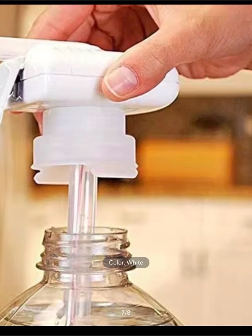White Automatic Water Pump Dispenser - Home Kitchen